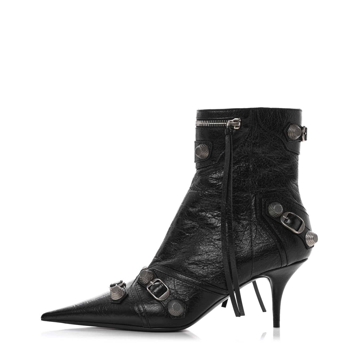 Balenciaga Agneau Arena Cagole 70mm Ankle Boots 40 Black 1 of 9
