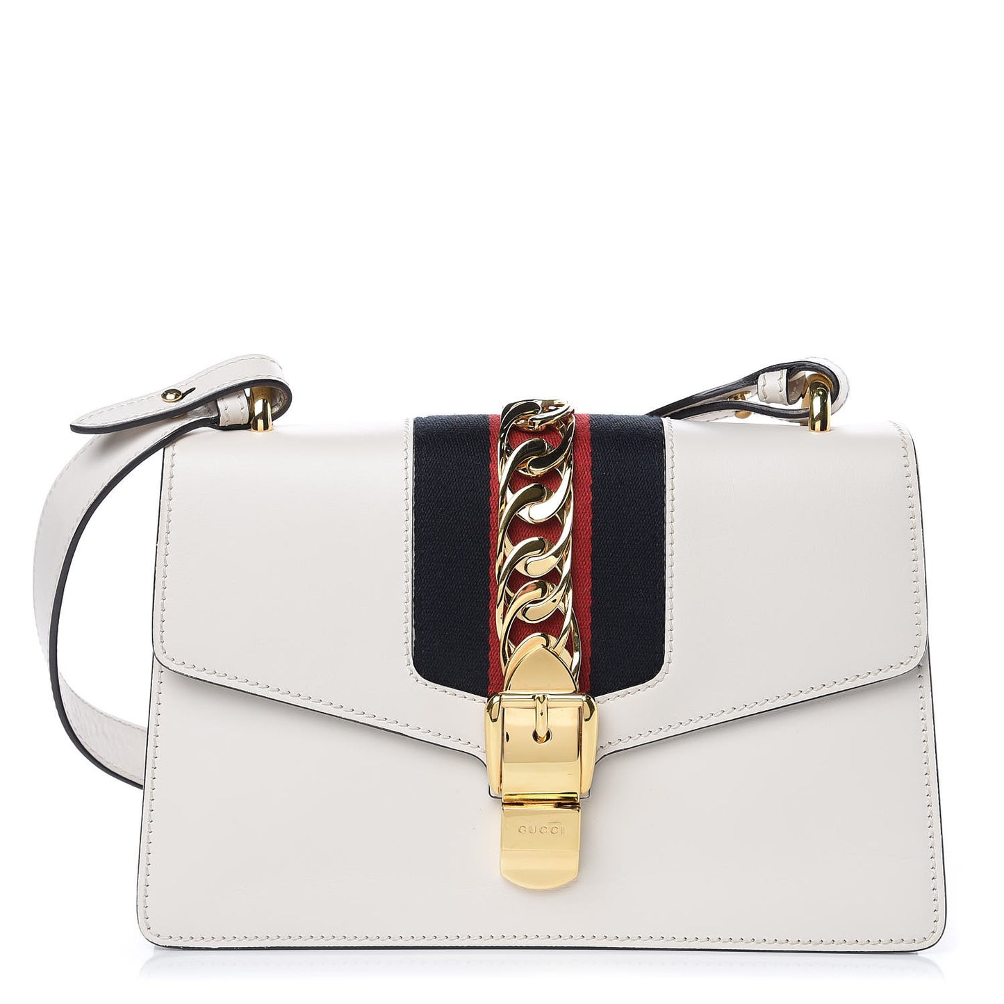 Calfskin Small Sylvie Shoulder Bag White
