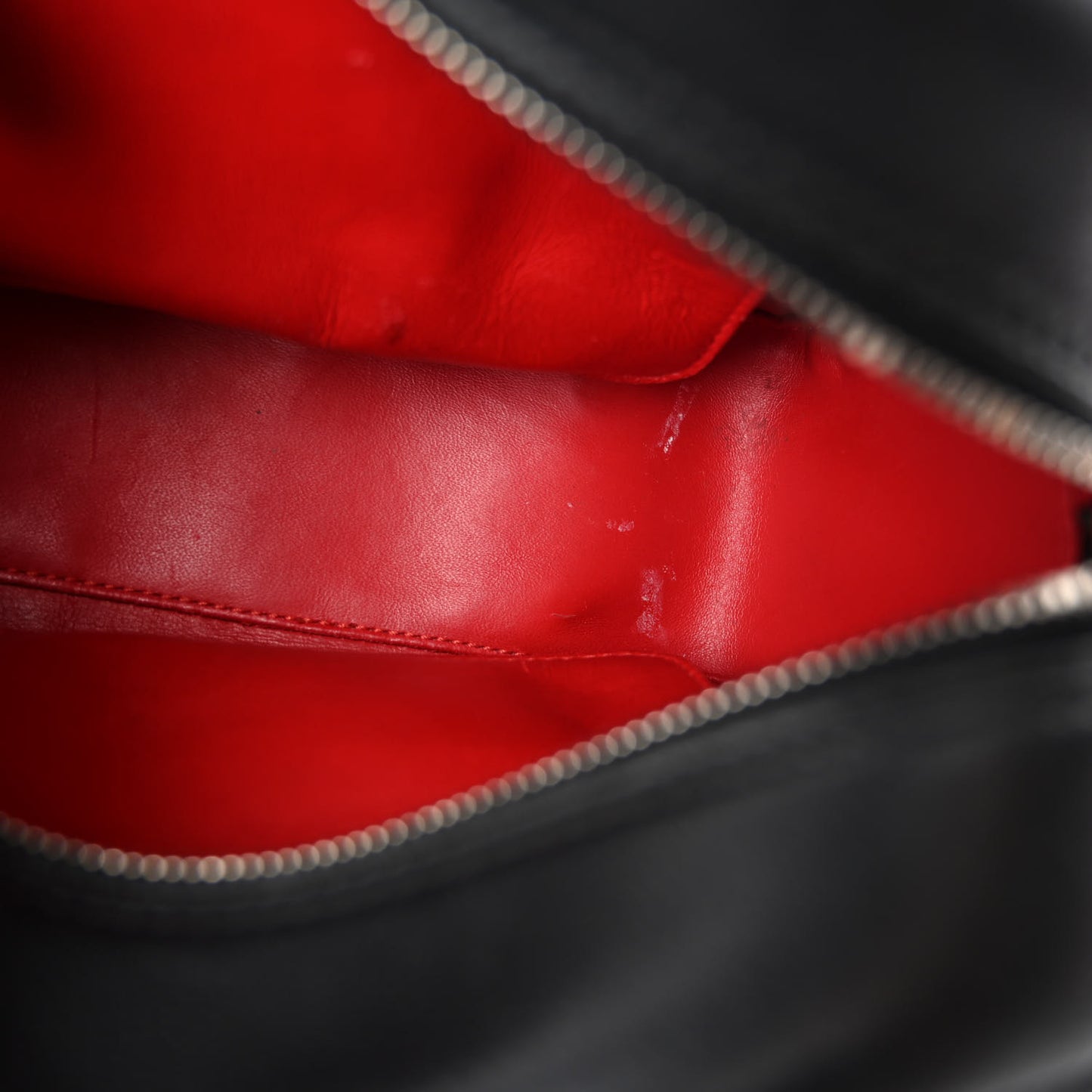 Shiny Day Calfskin XS Triangle Square Bag Black
