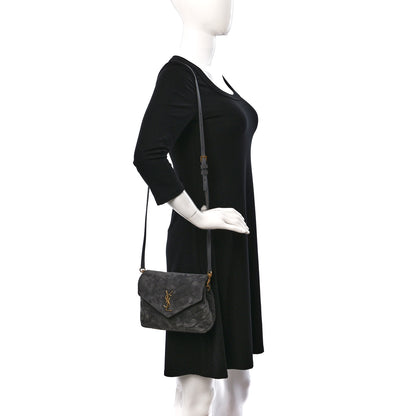 Saint Laurent Suede Toy Loulou Shoulder Bag Storm 2 of 9