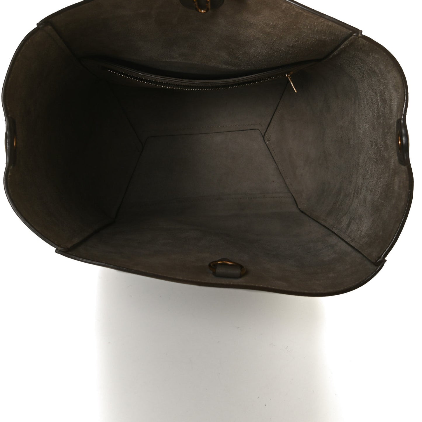 Soft Grained Calfskin Sangle Bucket Bag Taupe