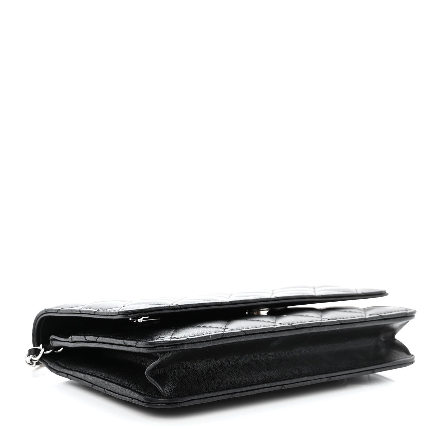 Chanel Lambskin Quilted Wallet On Chain WOC Black 4 of 12