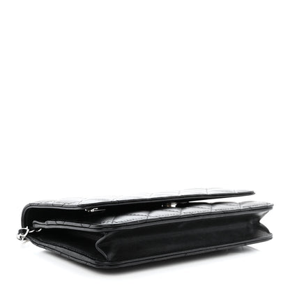 Chanel Lambskin Quilted Wallet On Chain WOC Black 4 of 12