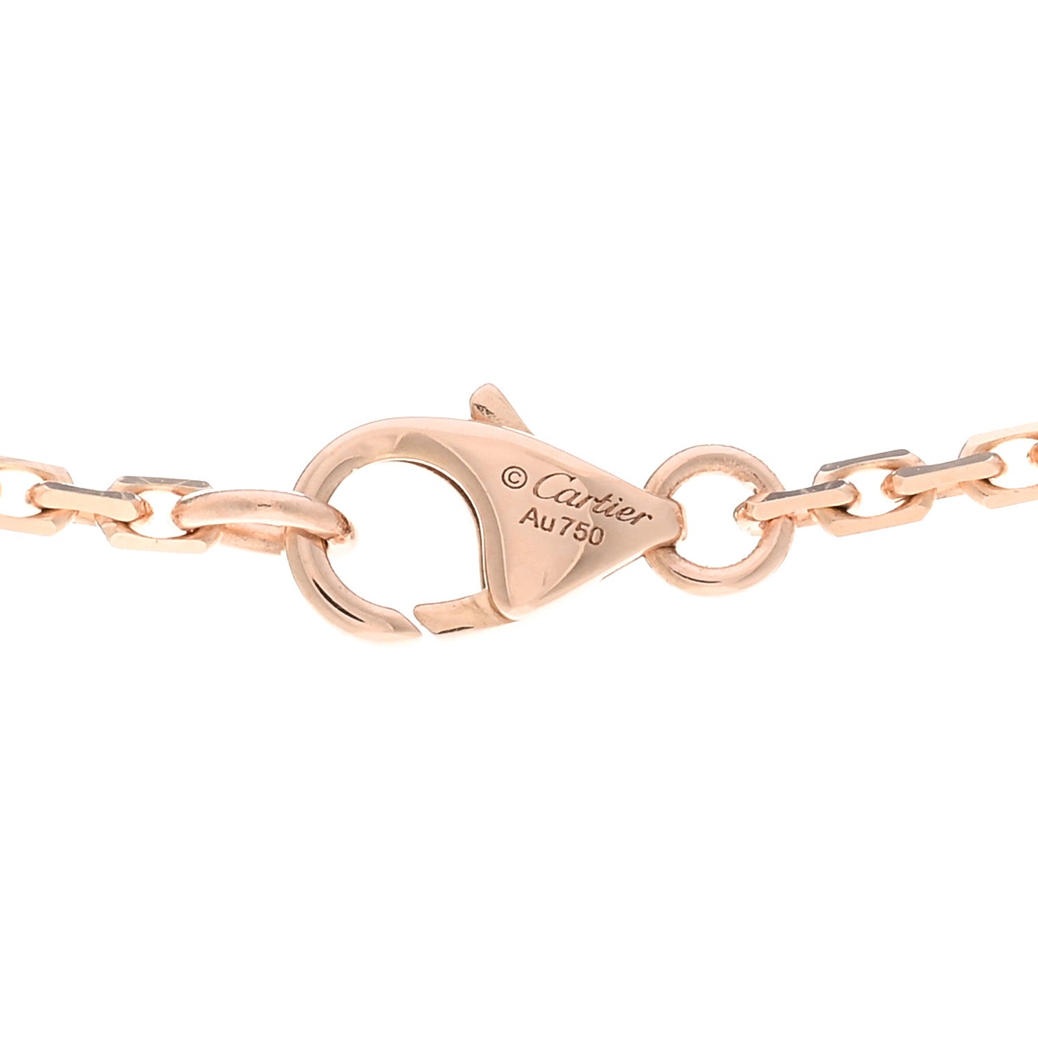 Cartier 18K Pink Gold Diamond Interlocking LOVE Necklace 4 of 5
