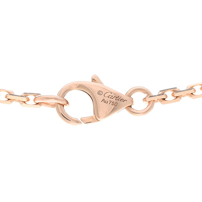 Cartier 18K Pink Gold Diamond Interlocking LOVE Necklace 4 of 5