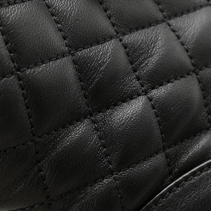 Chanel Shiny Lambskin Quilted Lace Up Combat Boots 39 Black 18 of 20