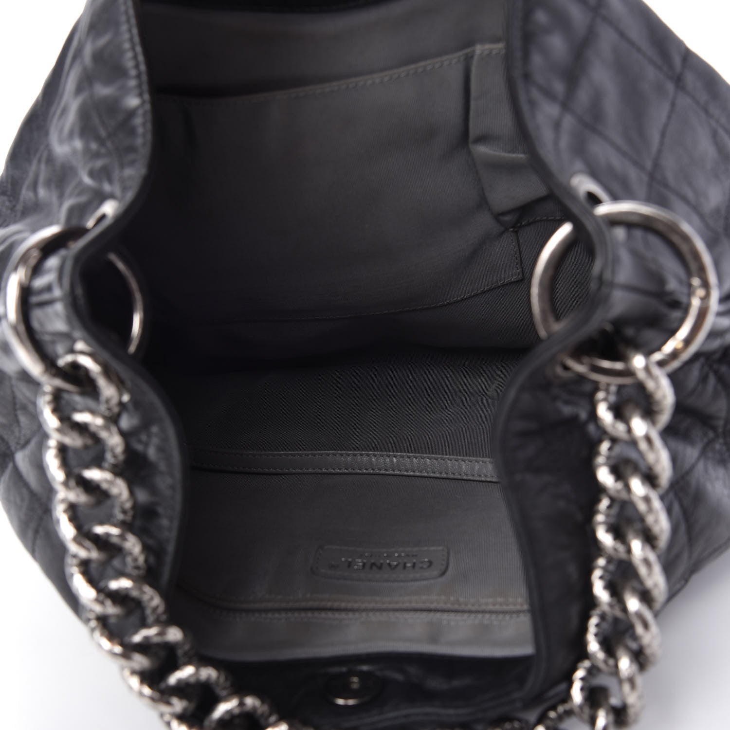 Chanel Calfskin Coco Pleats Hobo Black 5 of 10