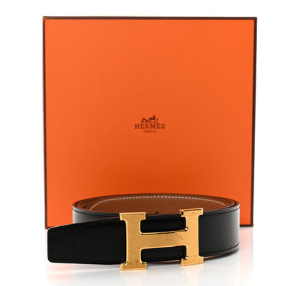 Hermes Swift Togo 32mm H Belt 90 Black Gold 11 of 11