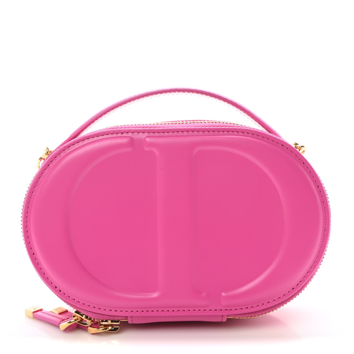Christian Dior Calfskin CD Signature Oval Crossbody Camera Bag Rani Pink 1 of 11