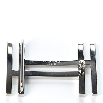 Hermes Palladium Au Carre 32mm Double H Belt Buckle 3 of 3