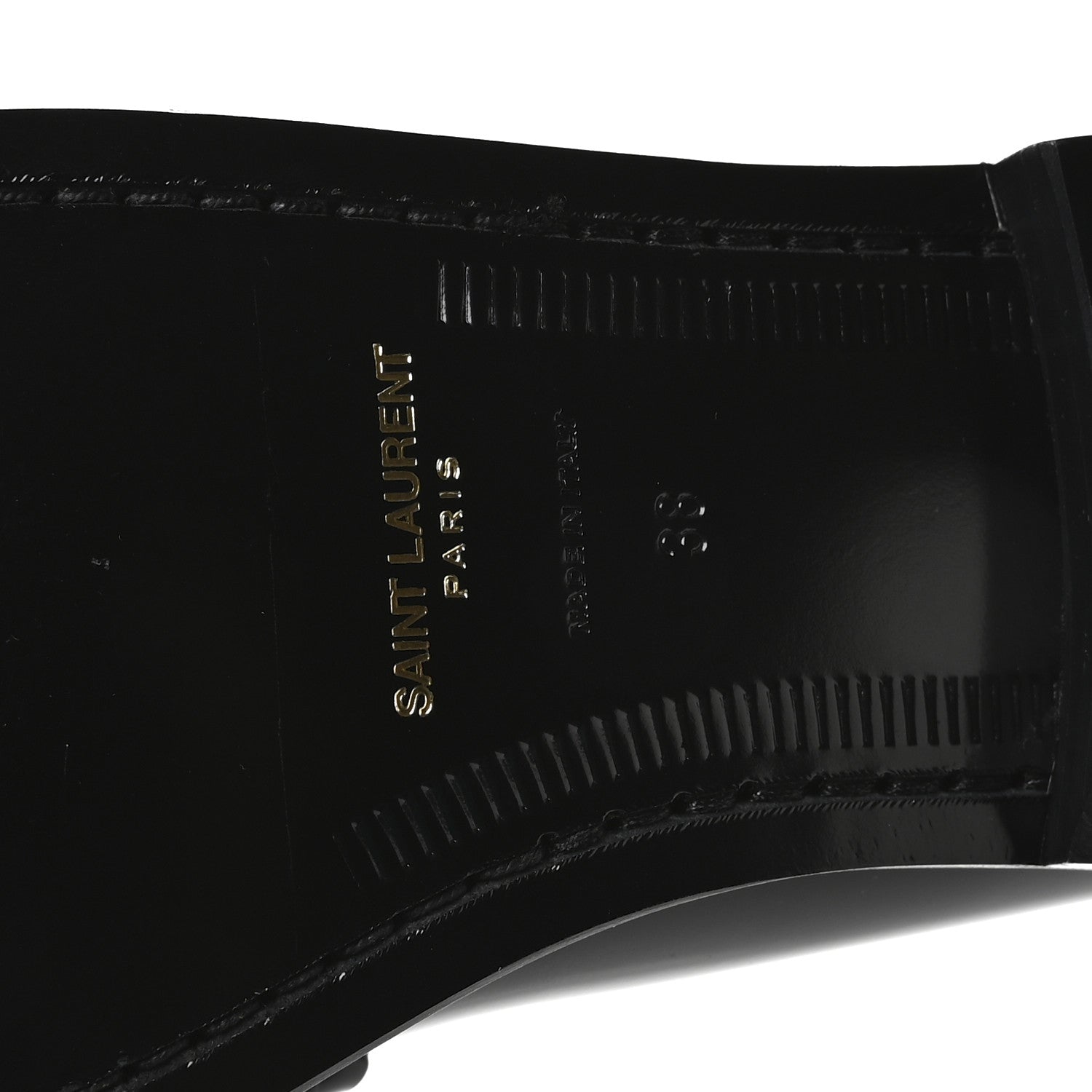 Saint Laurent Calfskin Penny Loafers 38 Black 7 of 8