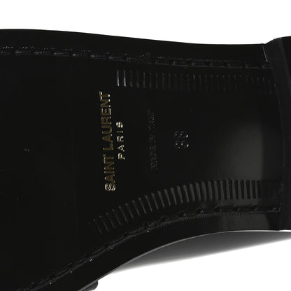 Saint Laurent Calfskin Penny Loafers 38 Black 7 of 8