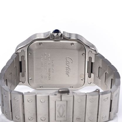 Cartier Stainless Steel 39.8mm Santos De Cartier Automatic Watch Blue 5 of 9