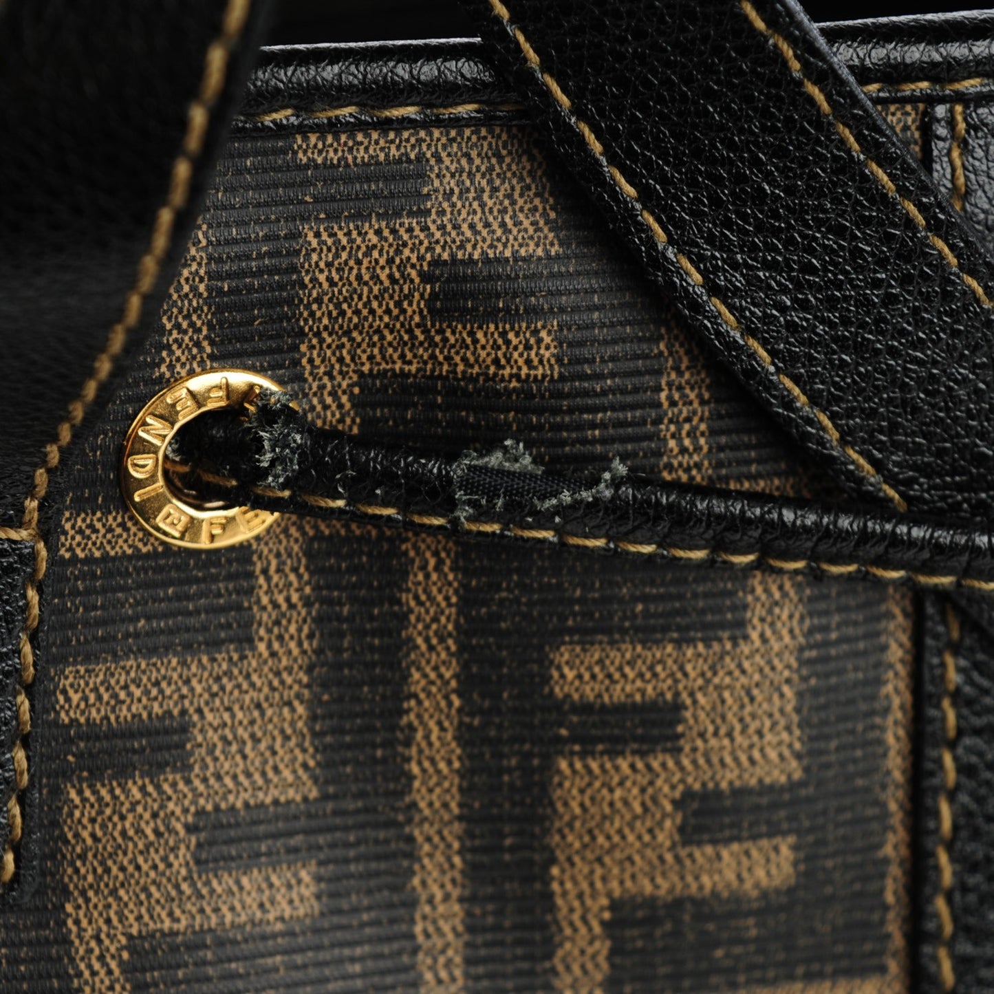 Zucca Spalmati Drawstring Bag Black