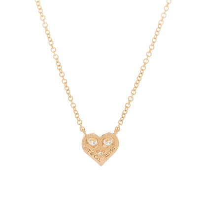 Tiffany 18K Rose Gold Diamond Heart Pendant Necklace 4 of 6