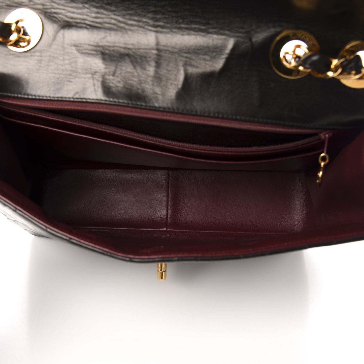 Lambskin Quilted XL Jumbo Single Flap Black
