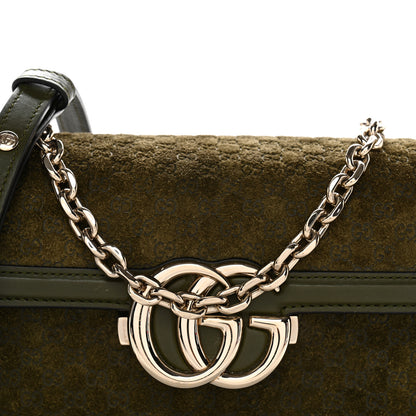 Gucci Suede Microguccissima Go Small Shoulder Bag Forest Green 8 of 14