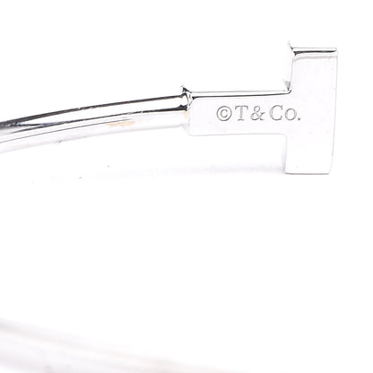 Tiffany 18K White Gold Narrow T Wire Bracelet 4 of 5