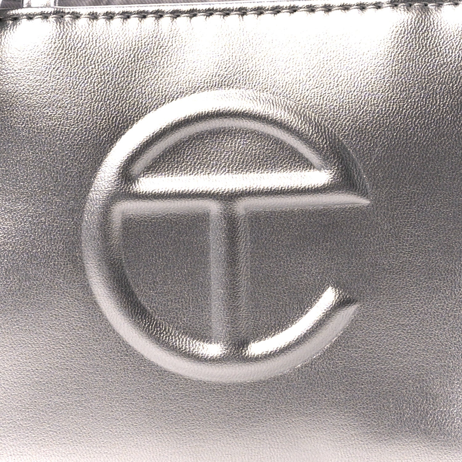 Telfar Metallic Vegan Leather Small Shopping Bag Silver 8 of 10