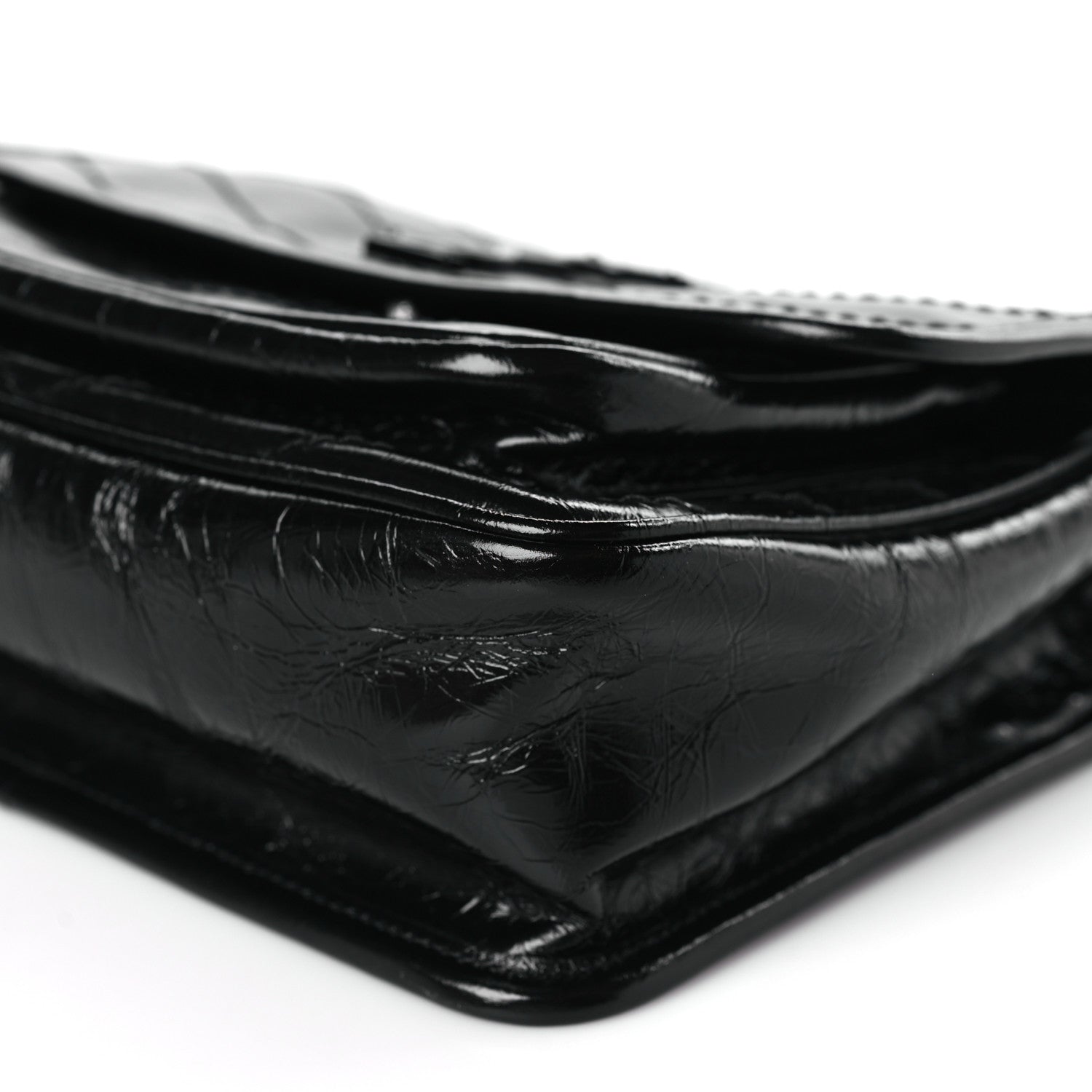Saint Laurent Crinkled Lambskin Matelasse Monogram Baby Niki Chain Satchel Black 8 of 8