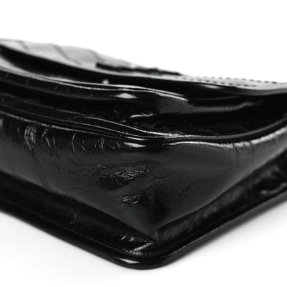 Saint Laurent Crinkled Lambskin Matelasse Monogram Baby Niki Chain Satchel Black 8 of 8