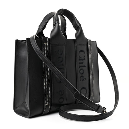 Chloe Calfskin Small Woody Tote Black 3 of 11