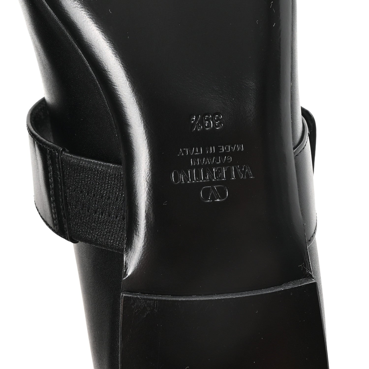 Valentino Garavani Calfskin VLogo Locker Mary Jane Ballerina Flats 39.5 Black 7 of 10