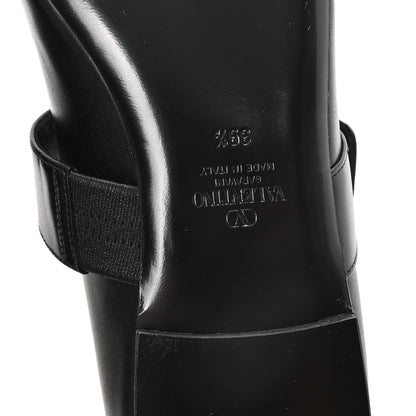 Valentino Garavani Calfskin VLogo Locker Mary Jane Ballerina Flats 39.5 Black 7 of 10