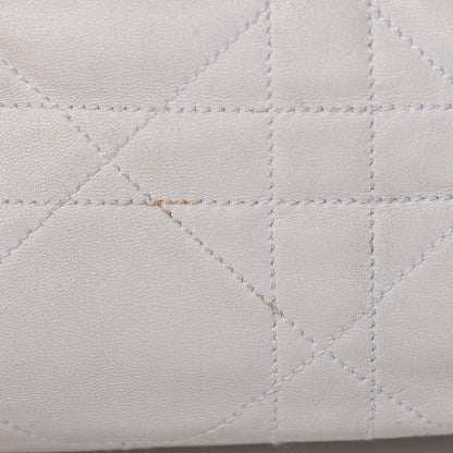 Christian Dior Lambskin Cannage Drawstring Bag White 17 of 24