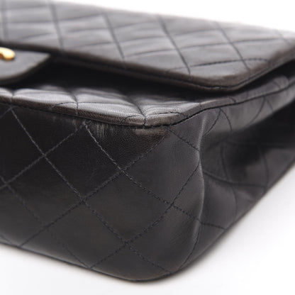 Chanel Lambskin Quilted Medium Double Flap Black 10 of 17