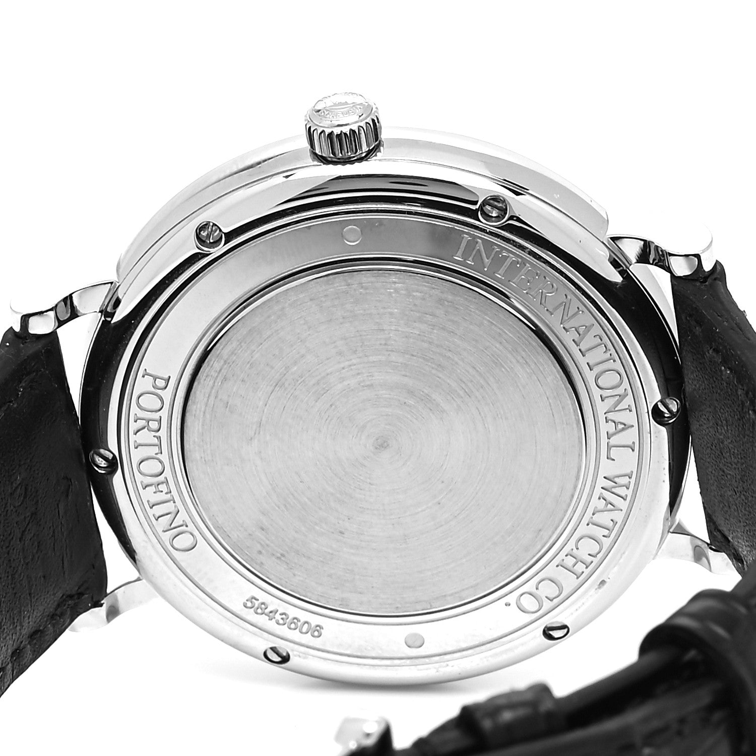 IWC Stainless Steel Alligator 40mm Portofino Automatic Watch IW356517 4 of 5