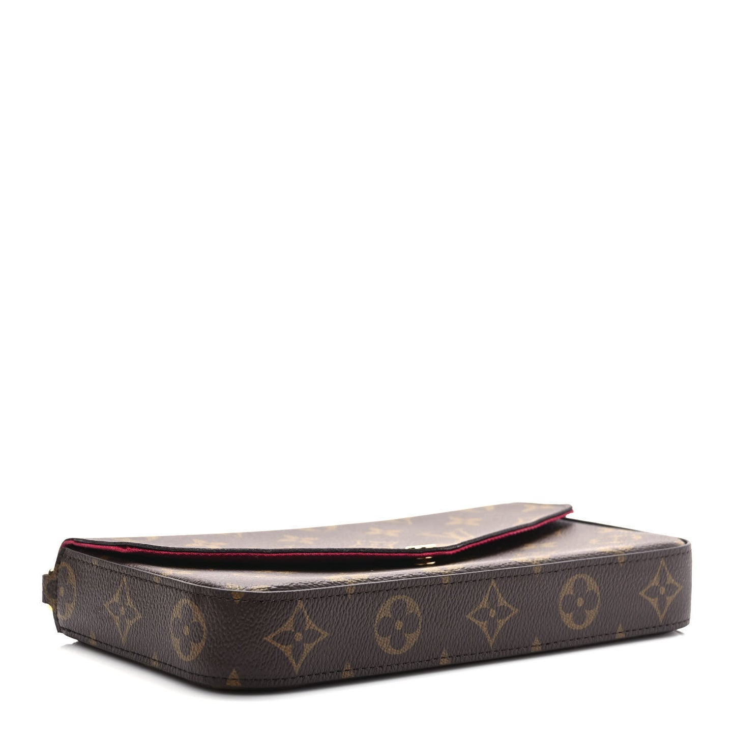Monogram Pochette Felicie Chain Wallet Fuchsia