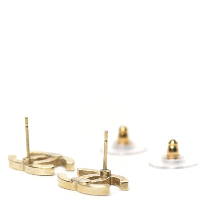 Chanel Crystal CC Earrings Gold 4 of 4