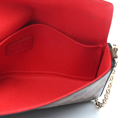 Louis Vuitton Damier Ebene Pochette Felicie Chain Wallet 5 of 5