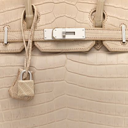 Hermes Matte Niloticus Crocodile Birkin 30 Parchemin 8 of 10
