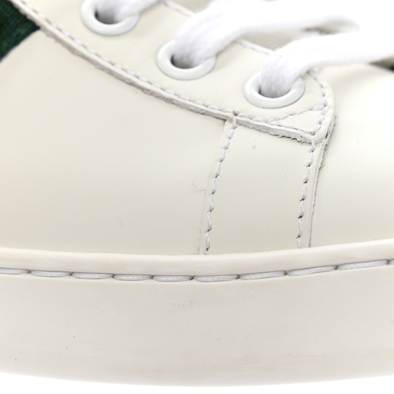 Gucci Calfskin Web Pearl Studded Womens Ace Sneakers 36.5 White 10 of 10