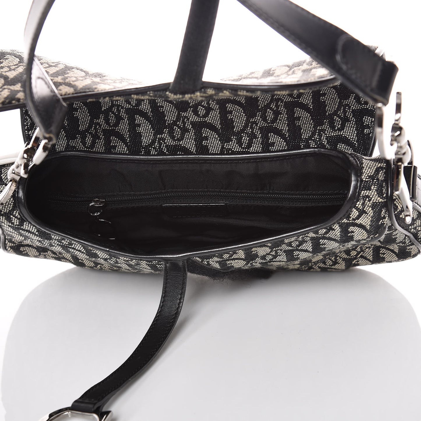 Monogram Double Saddle Bag Black