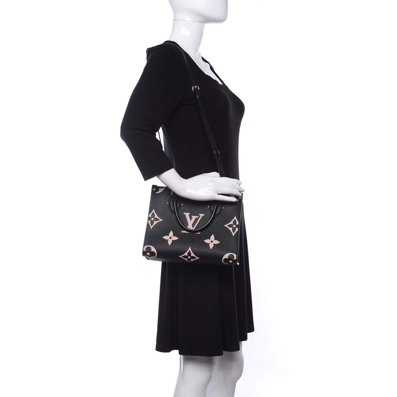 Louis Vuitton Empreinte Monogram Giant Onthego PM Black Beige 2 of 11