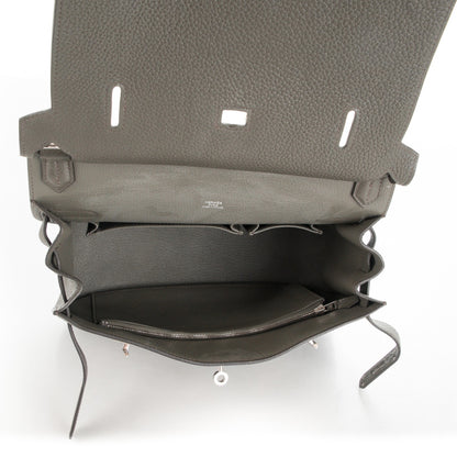 Hermes Taurillon Clemence Jypsiere 28 Vert de Gris 5 of 7