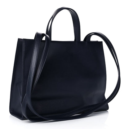 Telfar Vegan Leather Medium Shopping Bag Navy 2 of 9