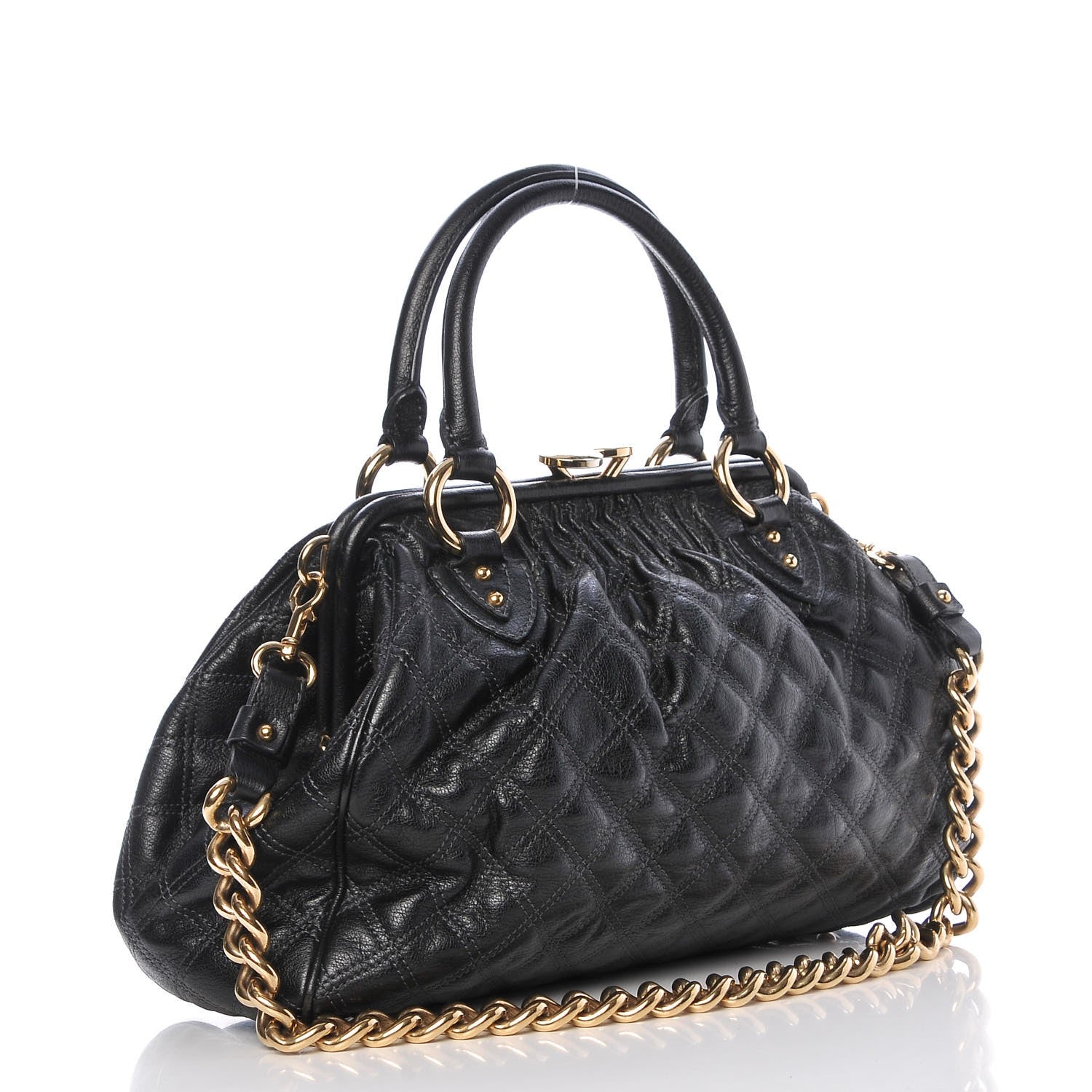 Marc Jacobs Calfskin Quilted Stam Black 3 of 7