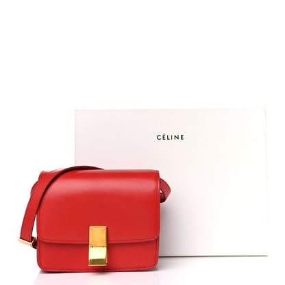 Celine Box Calfskin Small Classic Box Flap Bag Red 15 of 15
