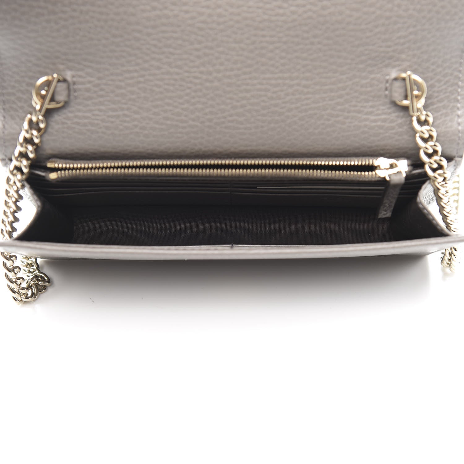 Gucci Dollar Calfskin Interlocking G Chain Wallet Loess 5 of 9