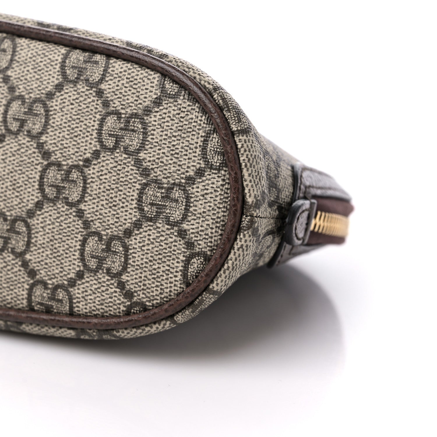 Gucci GG Supreme Monogram Textured Calfskin Web Large Ophidia Cosmetic Case Beige Ebony New Acero 8 of 8