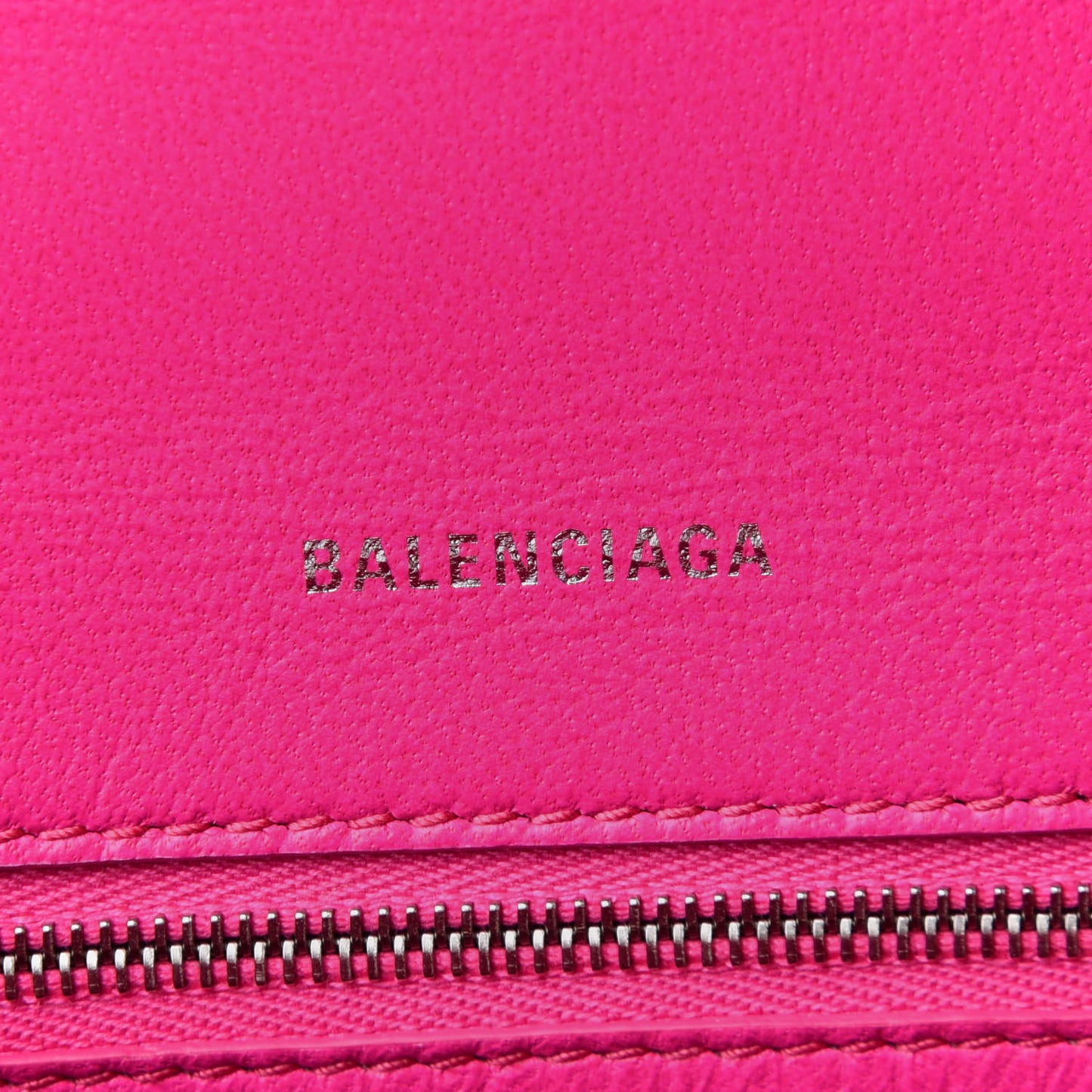 Shiny Box Calfskin Small Hourglass Top Handle Bag Acid Fuchsia