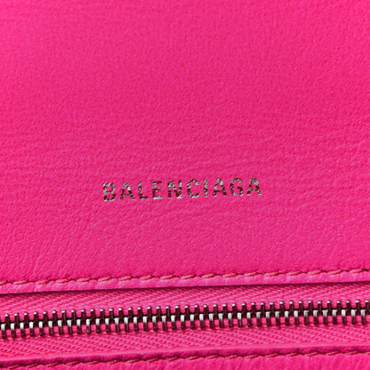 Balenciaga Shiny Box Calfskin Small Hourglass Top Handle Bag Acid Fuchsia 9 of 11