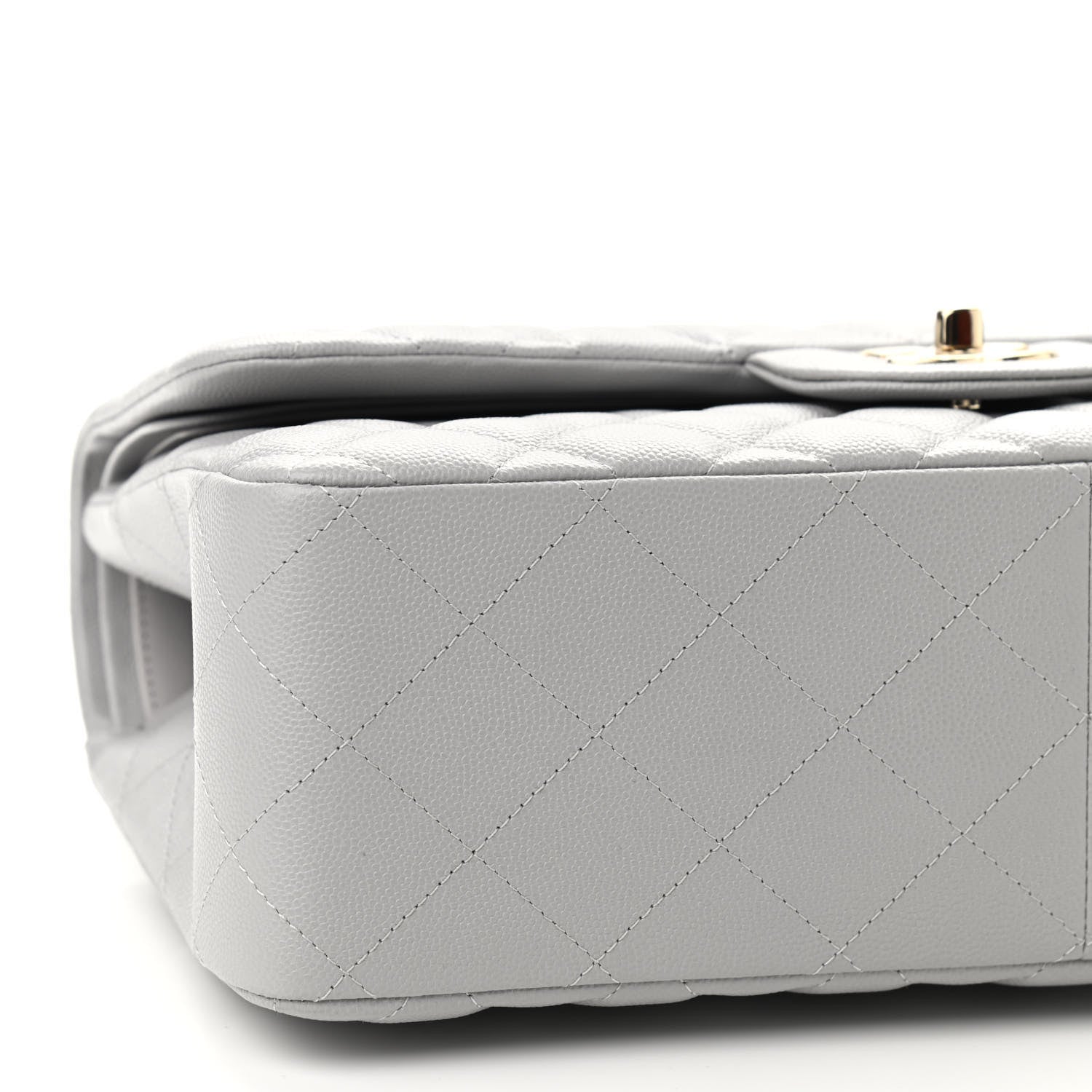 Chanel Caviar Quilted Jumbo Double Flap Grey 8 of 9