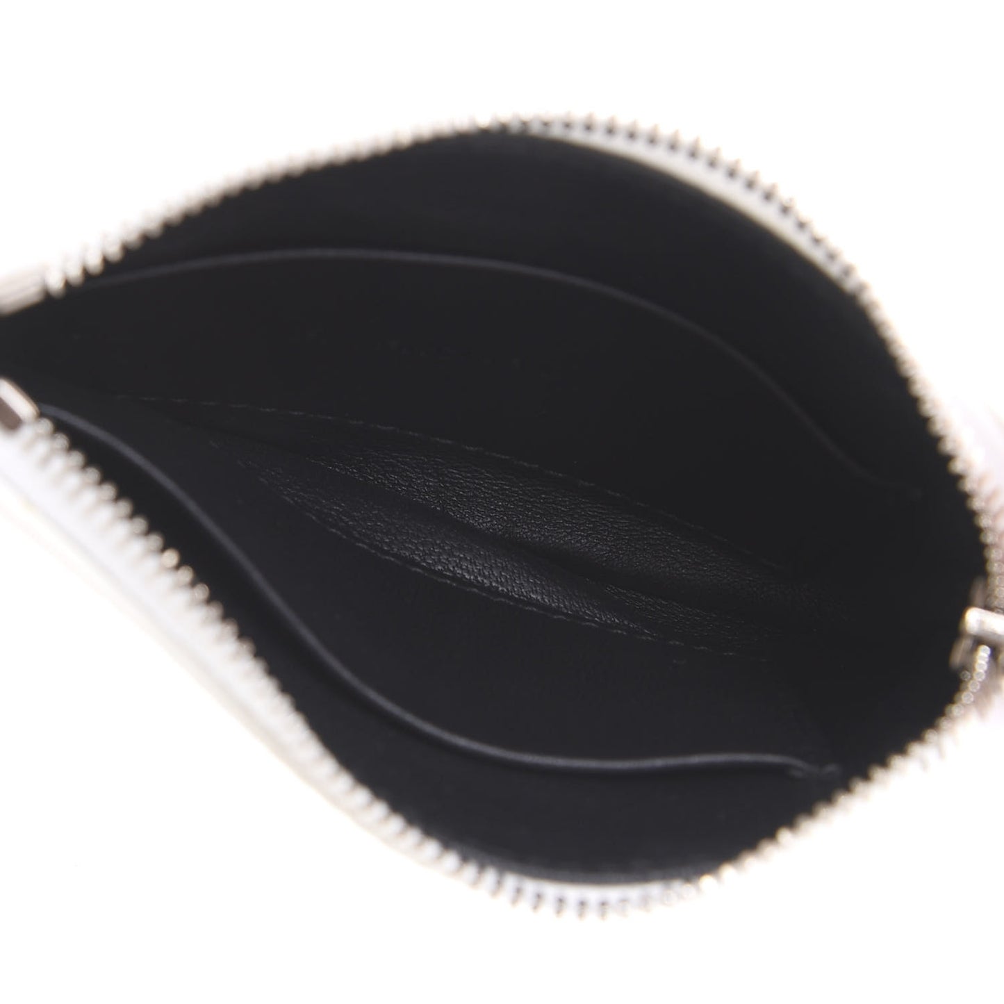Calfskin XS Everyday Zip Coin Pouch White