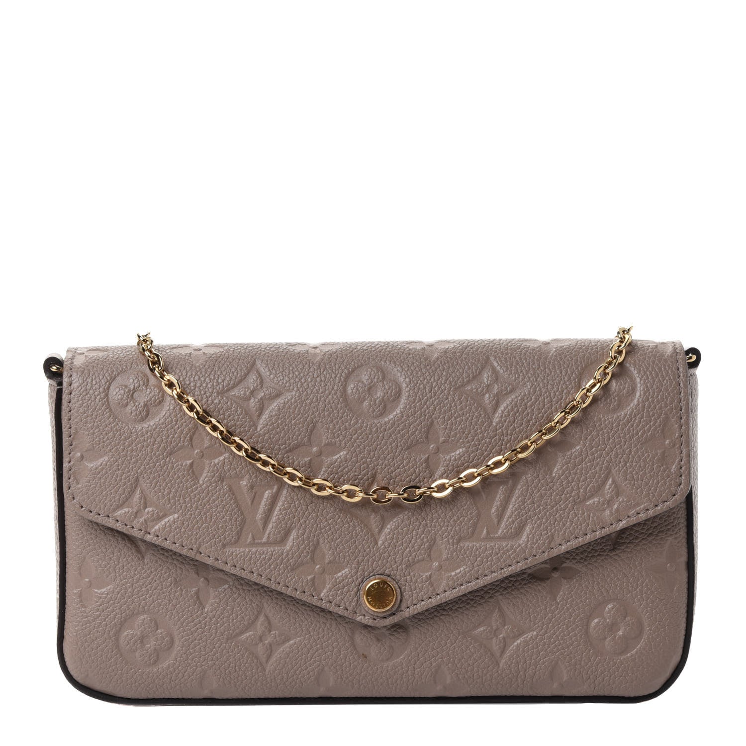 Louis Vuitton Empreinte Pochette Felicie Chain Wallet Tourterelle 1 of 5