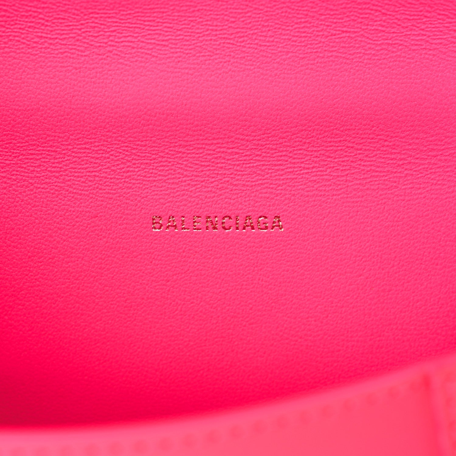Balenciaga Shiny Box Calfskin Hourglass Top Handle Bag XS Fluo Pink 6 of 12